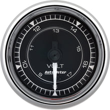 Load image into Gallery viewer, AutoMeter Chrono 2-1/16in 18V Digital Stepper Motor Voltmeter Gauge - Chrome | 9791