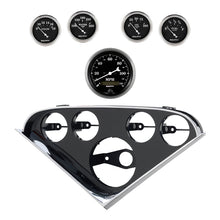 Load image into Gallery viewer, Autometer Old Tyme Black Direct Fit Dash Kit 55-56 Chevrolet (1 x 3-3/8in. / 4 x 2-1/16in.) | 2207-07