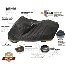 Load image into Gallery viewer, Dowco Misc Powersports Dowco Touring (Large) WeatherAll Plus Ratchet Motorcycle Cover Black - 3XL