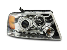 Load image into Gallery viewer, Raxiom 04-08 Ford F-150 Dual LED Halo Projector Headlights- Chrome Housing (Clear Lens) Headlights Raxiom