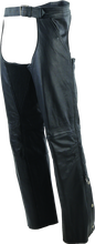 Load image into Gallery viewer, River Road Plains Leather Chaps Black - Large Misc Powersports River Road