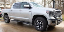 Load image into Gallery viewer, Fishbone Offroad 07-21 Toyota Tundra Double Cab Oval Side Steps - Black Textured Fishbone Offroad