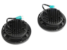 Load image into Gallery viewer, Raxiom 97-18 Jeep Wrangler TJ & JK 6-LED Headlights w/ Partial Halo- Blk Housing (Clear Lens) Headlights Raxiom