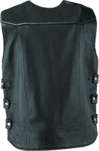 Load image into Gallery viewer, Kuryakyn Leather By River Road Plains Leather Vest Black - Small Vests Kuryakyn