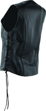 Load image into Gallery viewer, Kuryakyn Leather By River Road Sapphire Leather Vest Black Womens - Small Vests Kuryakyn