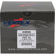 Load image into Gallery viewer, Vertex Piston 07-15 Can-Am Outlander 500 4x4 500cc Cast Replica Piston Kit Uncategorized Vertex Pistons