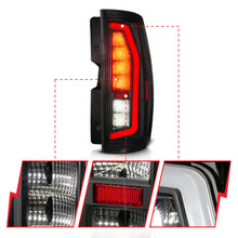 Load image into Gallery viewer, ANZO Tail Lights Anzo 07-14 Chevrolet Suburban / 07-14 GMC Yukon Black Full LED Tail Light Plank Style w/ Smoke Lens