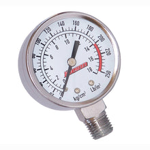 Load image into Gallery viewer, Kleinn Stem Mount Analog Chrome-Plated Air Gauge/ 0-250 PSI - 1/4In M NPT Inlet Horn Accessories Kleinn Air Horns