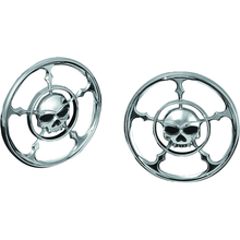 Load image into Gallery viewer, Kuryakyn Zombie Speaker Grills Chrome | 3787