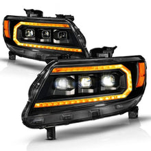 Load image into Gallery viewer, ANZO 15-22 Chevy Colorado Full LED Headlights w/ Initiation (Amber DRL) - Black ANZO