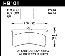 Load image into Gallery viewer, Hawk AP Racing Essex / Brakeman / CNC / Coleman / Outlaw / Wilwood DTC-70 Race Brake Pads Brake Pads - Racing Hawk Performance