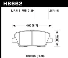 Load image into Gallery viewer, Hawk 10 Hyundai Genesis Coupe (w/o Brembo Breaks) HP+ Autocross 15mm Rear Brake Pads Brake Pads - Performance Hawk Performance