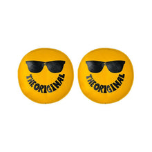 Load image into Gallery viewer, KC HiLiTES Retro 8in Round Yellow Vinyl Light Cover w/ Black KC The Original Logo (Pair) KC HiLiTES