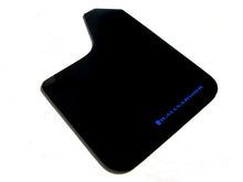 Load image into Gallery viewer, Rally Armor Universal Fit (No Hardware) Basic Black Mud Flap w/ Blue Logo Mud Flaps Rally Armor