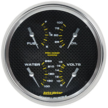 Load image into Gallery viewer, Autometer Marine Carbon Fiber 5in Gauge - 100PSI | 200705-40