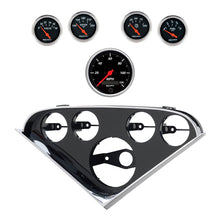 Load image into Gallery viewer, Autometer Designer Black Direct Fit Dash Kit 55-56 Chevrolet (1 x 3-3/8in. / 4 x 2-1/16in.) | 2207-06
