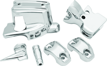 Load image into Gallery viewer, Kuryakyn Handlebar Control Dress Up Kit Chrome Misc Powersports Kuryakyn