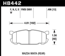 Load image into Gallery viewer, Hawk 01-03 Mazda Miata Base/LS/SE Sport Suspension DTC-60 Rear Race Brake Pads Brake Pads - Racing Hawk Performance