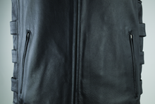 Load image into Gallery viewer, Kuryakyn Leather By River Road Plains Leather Vest Black - Small Vests Kuryakyn