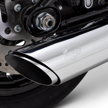 Load image into Gallery viewer, Vance & Hines 2025+ HD Softail Twin Slash 4in Round Chrome Slip-On Exhaust