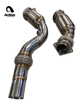 Load image into Gallery viewer, Active Autowerke 11-080 F8x BMW S55 M2C / M3 / M4 Downpipes w GESI G-Sport Cats