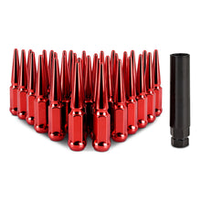 Load image into Gallery viewer, Mishimoto Mishimoto Steel Spiked Lug Nuts M14 x 1.5 32pc Set Red Lug Nuts Mishimoto