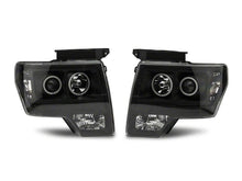 Load image into Gallery viewer, Raxiom 09-14 Ford F-150 Super White LED Halo Projector Headlights- Blk Housing (Clear Lens) Headlights Raxiom