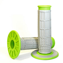 Load image into Gallery viewer, Renthal MX Dual Compound Grips Tapered 1/2 Waffle - Grey/ Green Misc Powersports Renthal