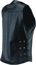 Load image into Gallery viewer, Kuryakyn Leather By River Road Plains Leather Vest Black Womens - Small Vests Kuryakyn