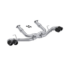 Load image into Gallery viewer, MBRP Axle Back MBRP 20-23 Chevrolet Corvette C8 3in Cat Back Quad Split Rear Exit w/ Carbon Fiber Tips - T304