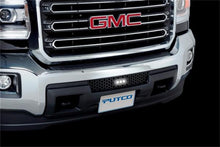 Load image into Gallery viewer, Putco 15-19 GMC Sierra HD SS Black Punch Bumper Grille Insert w/Flush 6in Luminix Lightbar Grilles Putco