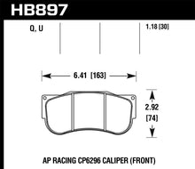Load image into Gallery viewer, Hawk DTC-70 AP Racing CP6269 Race Brake Pads Brake Pads - Racing Hawk Performance