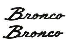 Load image into Gallery viewer, Ford Racing FRPM-1447-BSMB Ford Racing 2021+ Bronco Classic Script Fender Badges - Matte Black (Pair)