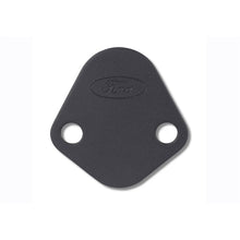 Load image into Gallery viewer, Ford Racing Block Off Plates Ford Racing Fuel Pump Block Off Plate - Black Crinkle Finish w/ Ford Oval