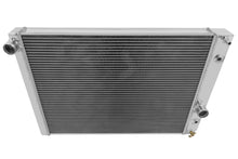 Load image into Gallery viewer, Frostbite aluminum radiator Corvette with durable polished aluminum fins and end tanks