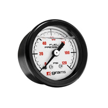 Load image into Gallery viewer, Grams Performance Gauges Grams Performance Universal 0-120 PSI Fuel Pressure Gauge - White Face