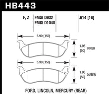 Load image into Gallery viewer, Hawk Performance HAWKHB443W.614 Hawk 03-04 Mercury Marauder DTC-30 Rear Race Pads