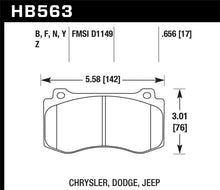 Load image into Gallery viewer, Hawk Performance HAWKHB563Z.656 Hawk 06-07 Dodge Magnum SRT8 / 06-09 Challenger SRT8 / 05-07/09 Chrysler 300 C SRT8 Performance Cera