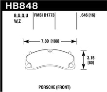 Load image into Gallery viewer, Hawk Performance HAWKHB848G.646 Hawk 16-19 2019 Porsche 911 4.0L (Ex. Ceramic Composite Brakes ) Street Front Brake Pads
