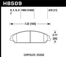 Load image into Gallery viewer, Hawk Performance HAWKHB509B.678 Hawk 2013-2014 Chrysler 200 (w/XR1 Brakes) HPS 5.0 Front Brake Pads