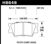 Load image into Gallery viewer, Hawk Performance HAWKHB648B.607 Hawk 2013-2014 Lexus ES300h HPS 5.0 Rear Brake Pads