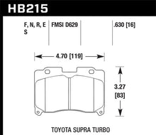 Load image into Gallery viewer, Hawk Performance HAWKHB215S.630 Hawk 93-98 Toyota Supra TT HT-10 Race Front Brake Pads