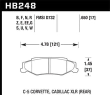 Load image into Gallery viewer, Hawk Performance HAWKHB248Z.650 Hawk 97-06 Corvette (incl C5 Z06) Performance Ceramic Street Rear Brake Pads