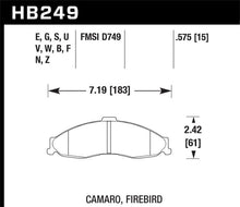 Load image into Gallery viewer, Hawk Performance HAWKHB249N.575 Hawk 98-02 Camaro/Firebird HP+ Street Front Brake Pads