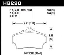 Load image into Gallery viewer, Hawk Performance HAWKHB290D.583 Hawk 98-08 Porsche 911 Rear ER-1 Brake Pad Set