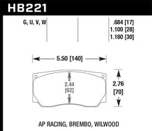 Load image into Gallery viewer, Hawk Performance HAWKHB221U.787 Hawk AP Racing/Wilwood DTC-70 Race Brake Pads