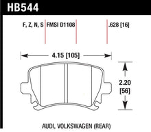 Load image into Gallery viewer, Hawk Performance HAWKHB544F.628 Hawk Audi A3 / A4 / A6 Quattro HPS Rear Brake Pads