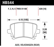 Load image into Gallery viewer, Hawk Performance HAWKHB544Z.628 Hawk Audi A3 / A4 / A6 Quattro Performance Ceramic Rear Brake Pads