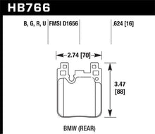 Load image into Gallery viewer, Hawk Performance HAWKHB766G.624 Hawk BMW DTC-60 Race Rear Brake Pads
