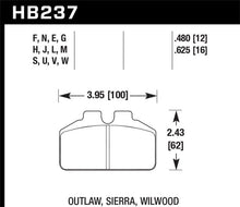 Load image into Gallery viewer, Hawk Performance HAWKHB237M.625 Hawk Wilwood BB / AP Racing / Outlaw Black Rear Brake Pads